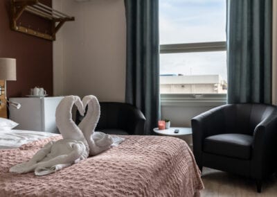 Detaljbilde fra fra hotellrom